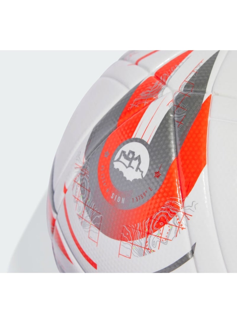 Adidas UEFA Women’s EURO 2025 Switzerland Konektis Match Ball Replica – Laminated Football Size 5 – White/Orange [Inflated] - Image 4