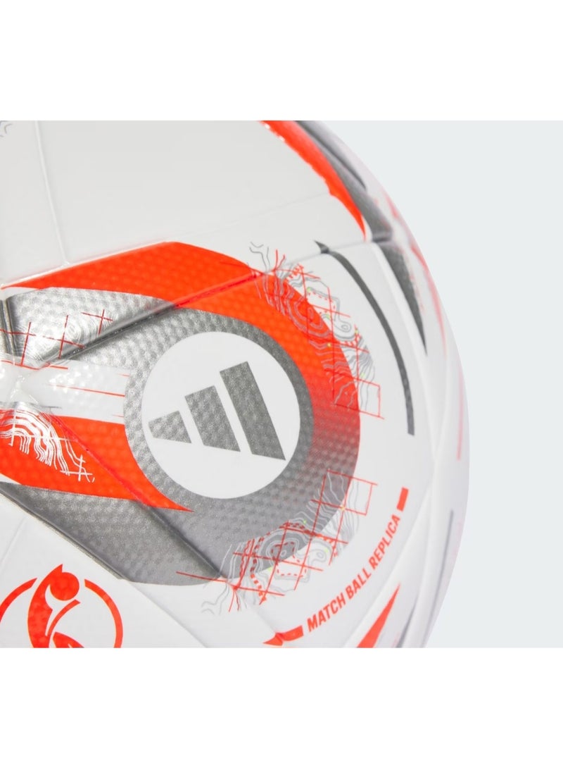 Adidas UEFA Women’s EURO 2025 Switzerland Konektis Match Ball Replica – Laminated Football Size 5 – White/Orange [Inflated] - Image 3