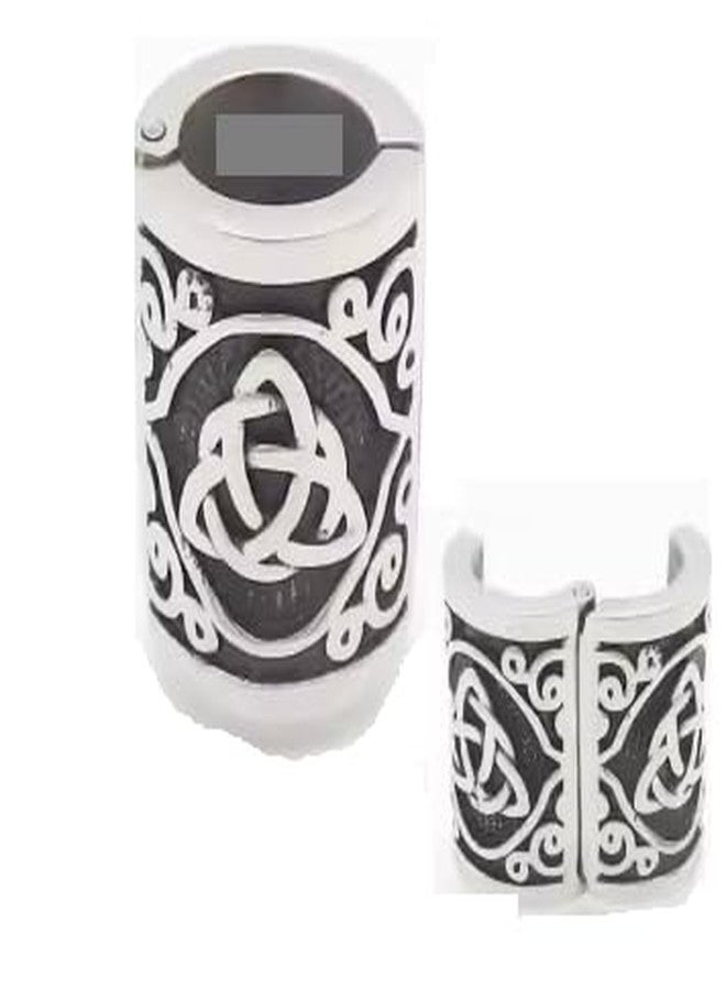 Hair Beads Opener, Viking Beard Bead 316L Steel Silver Stainless Steel HUGE Runes