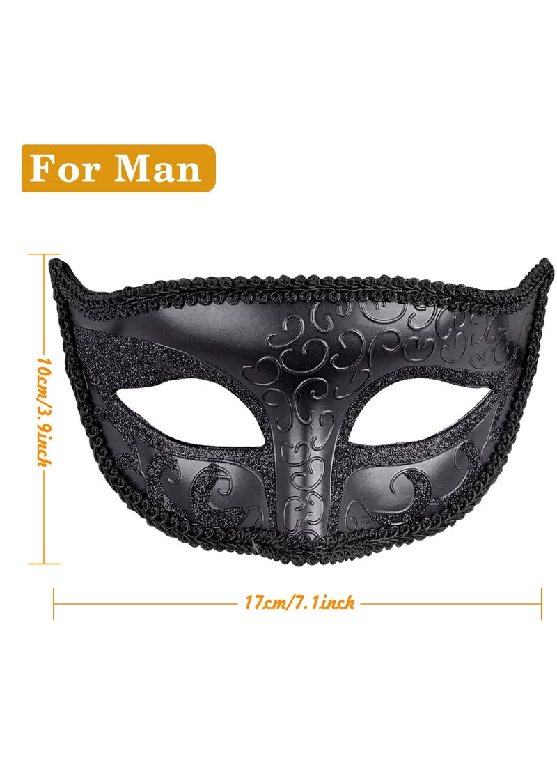 SYOSI Couple Masquerade Masks Set Venetian Party Mask Mardi Gras Mask for Women and Men - Image 3