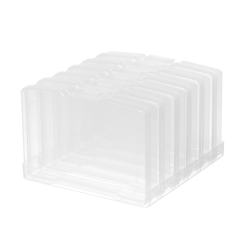 novelinks Clear 4"x6" Photo Storage Boxes â€“ 6 Pack Plastic Photo Organizer Cases with Lids, Picture Storage Containers for 4x6 Prints, Craft & Memory Card Sorting Box-Clear - Image 1