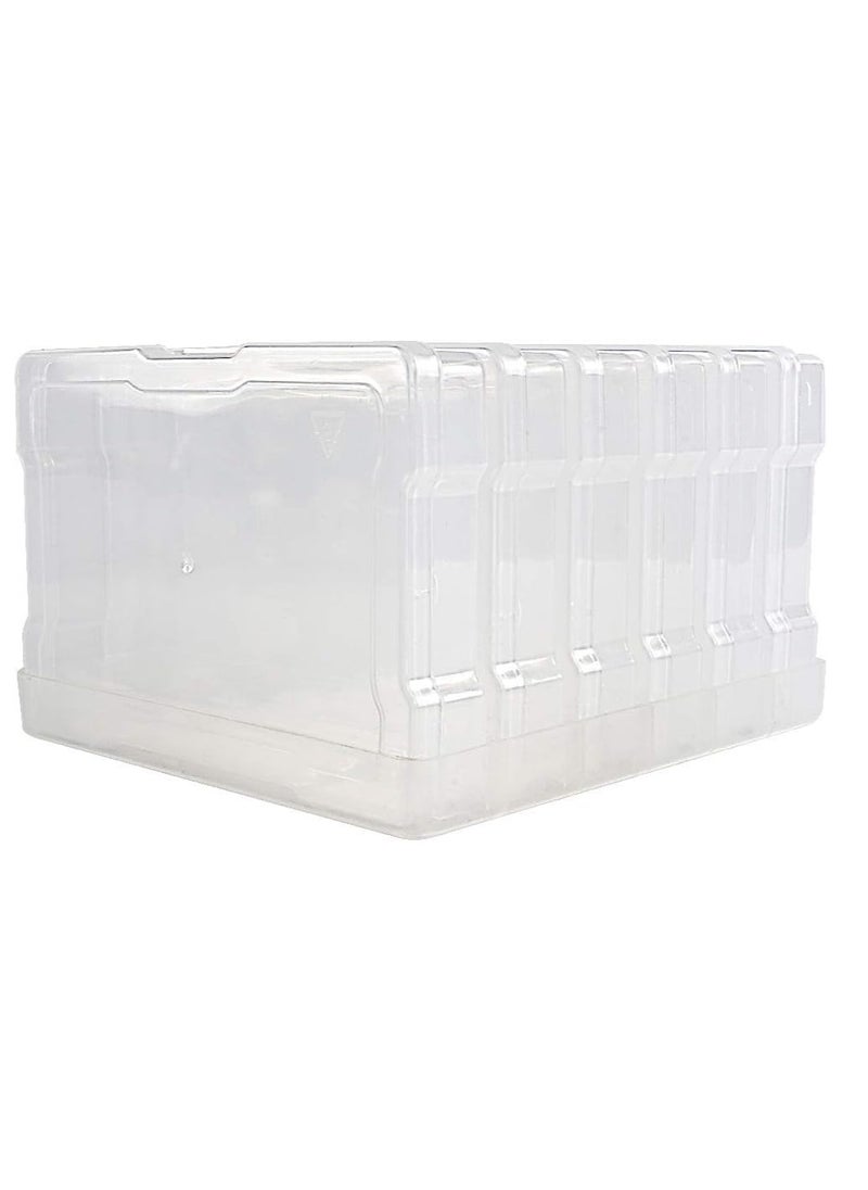 Novelinks novelinks Transparent 4" x 6" Photo Storage Boxes - Photo Organizer Cases Photo Keeper Picture Storage Containers Box for Photos - 6 PACK (Clear)  - Image 1