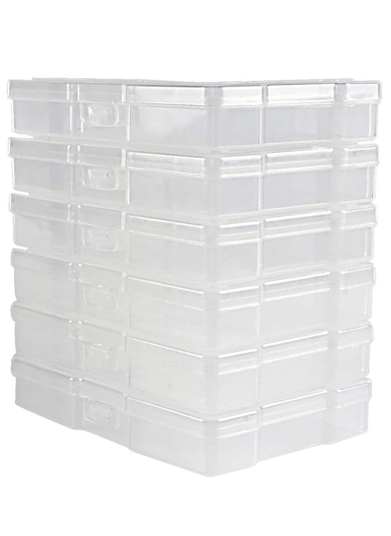 Novelinks novelinks Transparent 4" x 6" Photo Storage Boxes - Photo Organizer Cases Photo Keeper Picture Storage Containers Box for Photos - 6 PACK (Clear)  - Image 2