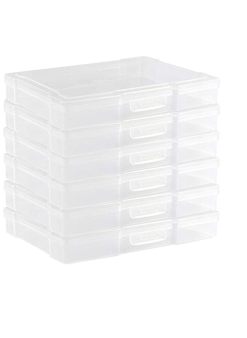 Novelinks novelinks Transparent 4" x 6" Photo Storage Boxes - Photo Organizer Cases Photo Keeper Picture Storage Containers Box for Photos - 6 PACK (Clear)  - Image 3