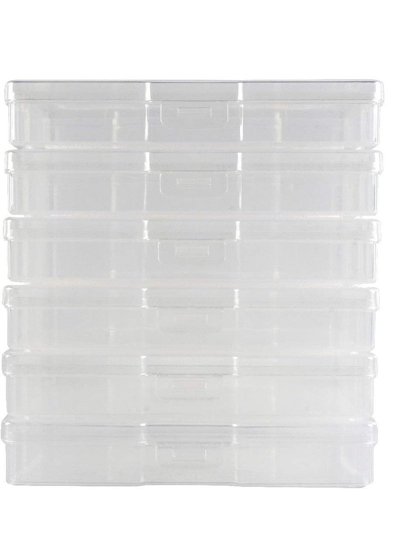 Novelinks novelinks Transparent 4" x 6" Photo Storage Boxes - Photo Organizer Cases Photo Keeper Picture Storage Containers Box for Photos - 6 PACK (Clear)  - Image 4