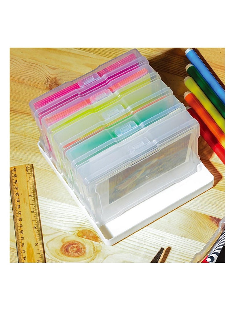 Novelinks novelinks Transparent 4" x 6" Photo Storage Boxes - Photo Organizer Cases Photo Keeper Picture Storage Containers Box for Photos - 6 PACK (Clear)  - Image 5