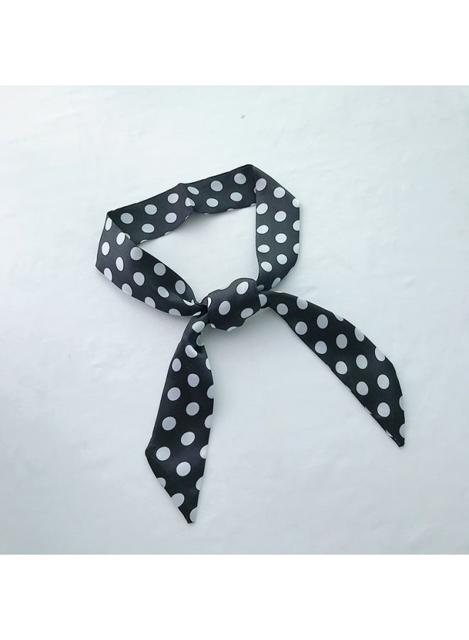 Scarf Girl's Decorative Scarf Printing Silk-like Thin Narrow Long New Stall Hair Band