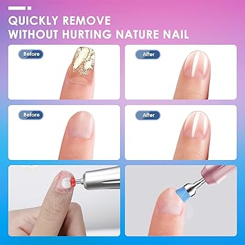 Depvko Depvko 11PCS Nail Drill Bit Set 2 Tungsten Carbide Drill Bits for Nails 3 Ceramic Efile Bits 5 Cuticle Bits 1 Brush Bit 332 Cuticle Cutter for Gel Nails - Image 5