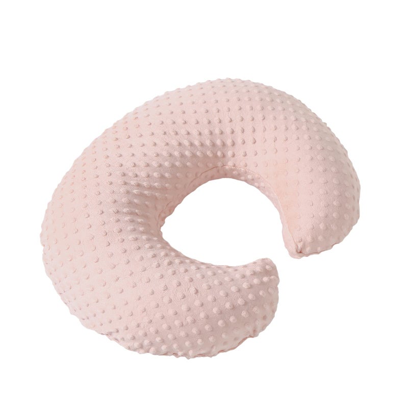 Aullar Pillowcase for Nursing Pillow and Positioner for Breastfeeding and Bottle Feeding, Propping Baby, Tummy Time, Baby Sitting Support, Awake-Time Support, Pillow Cover Only (Light Pink) - Image 1