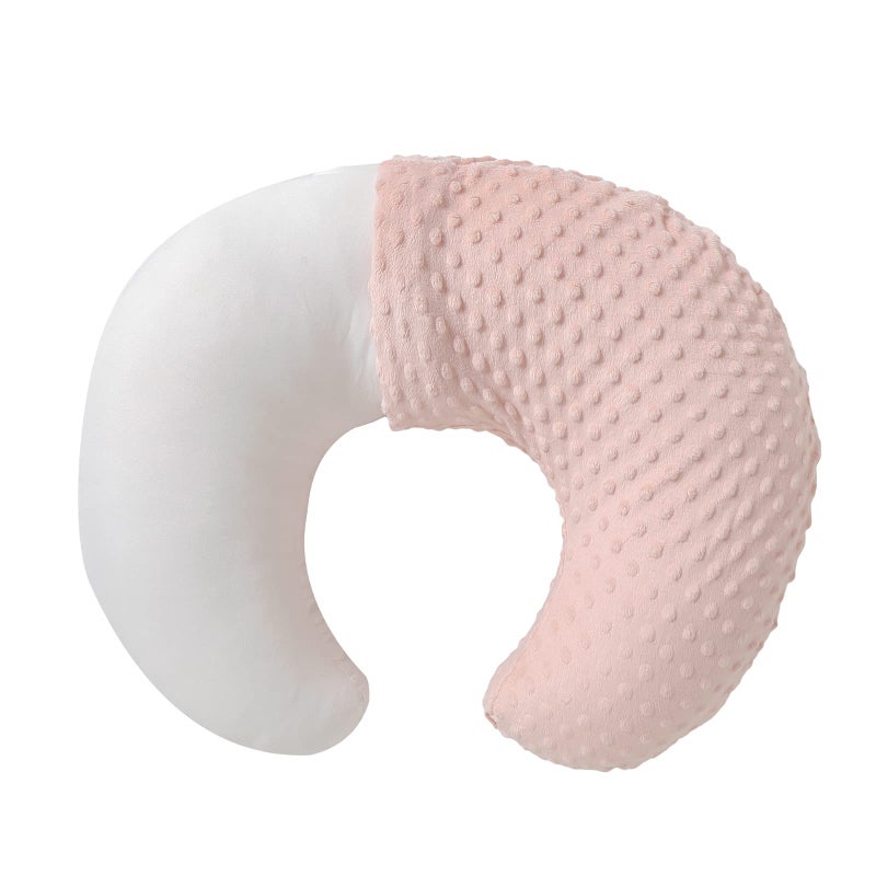Aullar Pillowcase for Nursing Pillow and Positioner for Breastfeeding and Bottle Feeding, Propping Baby, Tummy Time, Baby Sitting Support, Awake-Time Support, Pillow Cover Only (Light Pink) - Image 5