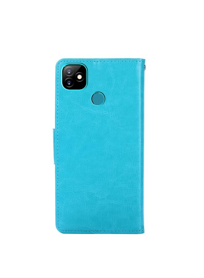 اس-توب جراب لهاتف Itel Vision 1 مصنوع من الجلد بتصميم كريستالي مع حامل وفتحات للبطاقات ومحفظة - Image 3