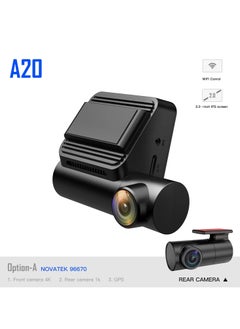 Generic كاميرا داش كام أمامية وخلفية 4K 1944P فائقة الوضوح، كاميرا داش ذكية مدمجة واي فاي GPS للسيارات، ADAS، Sony IMX335، شاشة IPS LCD 2 بوصة، WDR، رؤية ليلية  - Image 4