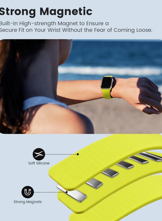 BandSmith Magnetic Silicone Band Compatible with Apple Watch Band 38mm 40mm 41mm 42mm 44mm 45mm 46mm 49mm Women Men, Soft Waterproof Sport Strap for iWatch Series 11 10 9 8 7 6 5 4 3 2 1 SE Ultra - Image 3