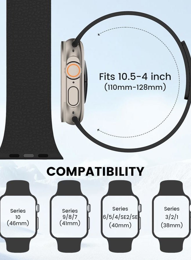 BandSmith Magnetic Silicone Band Compatible with Apple Watch Band 38mm 40mm 41mm 42mm 44mm 45mm 46mm 49mm Women Men, Soft Waterproof Sport Strap for iWatch Series 11 10 9 8 7 6 5 4 3 2 1 SE Ultra - Image 5