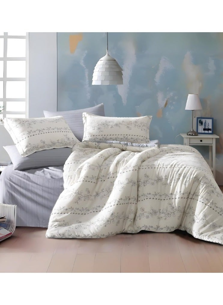 Perla Roseland 6-Piece Floral Cotton Bedding Set for Two – 100% Cotton