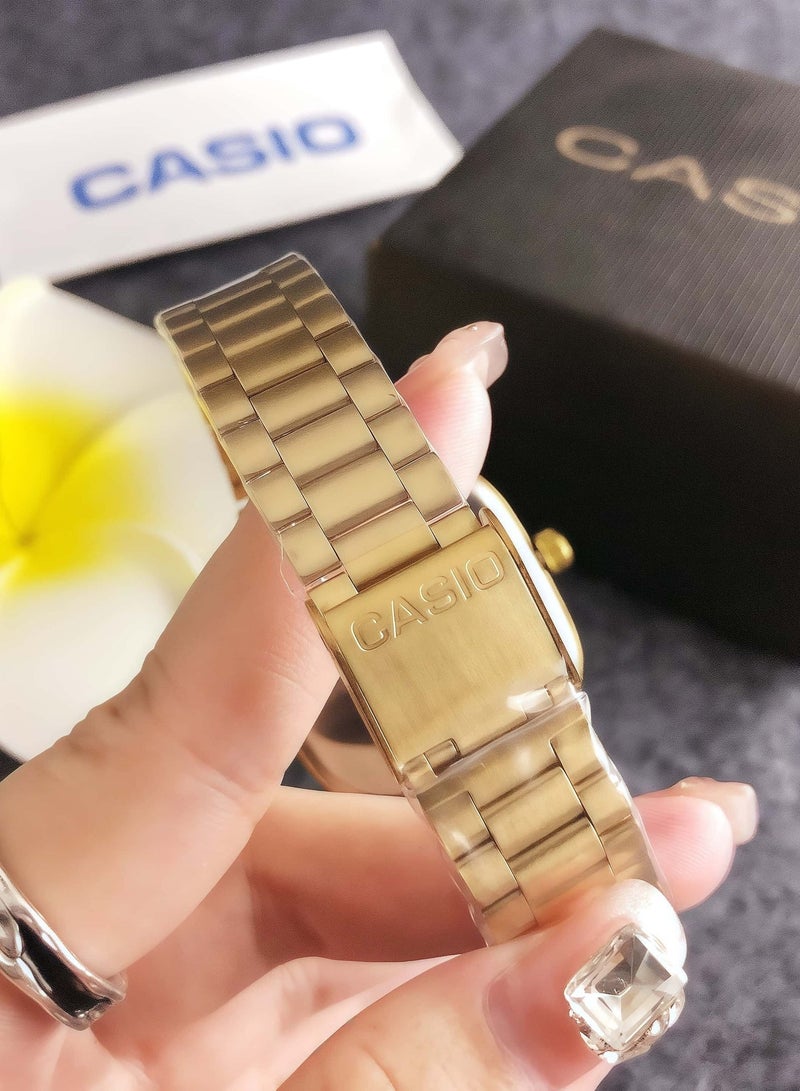 كازينو كلاسيك رجالي وأنيقة السيدات متعددة الوظائف سبائك كوارتز مربعة الفولاذ المقاوم للصدأ ووتش 36 مم - Image 2