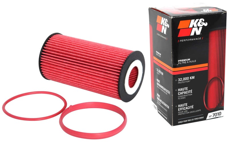 K+N K&N Premium Oil Filter: 20,000 Mile Engine Protection, High Capacity/High Efficiency: Compatible with Select AUDI/VOLVO/VOLKSWAGEN/SEAT (See Product Description for Select Models), HP-7010 - Image 1