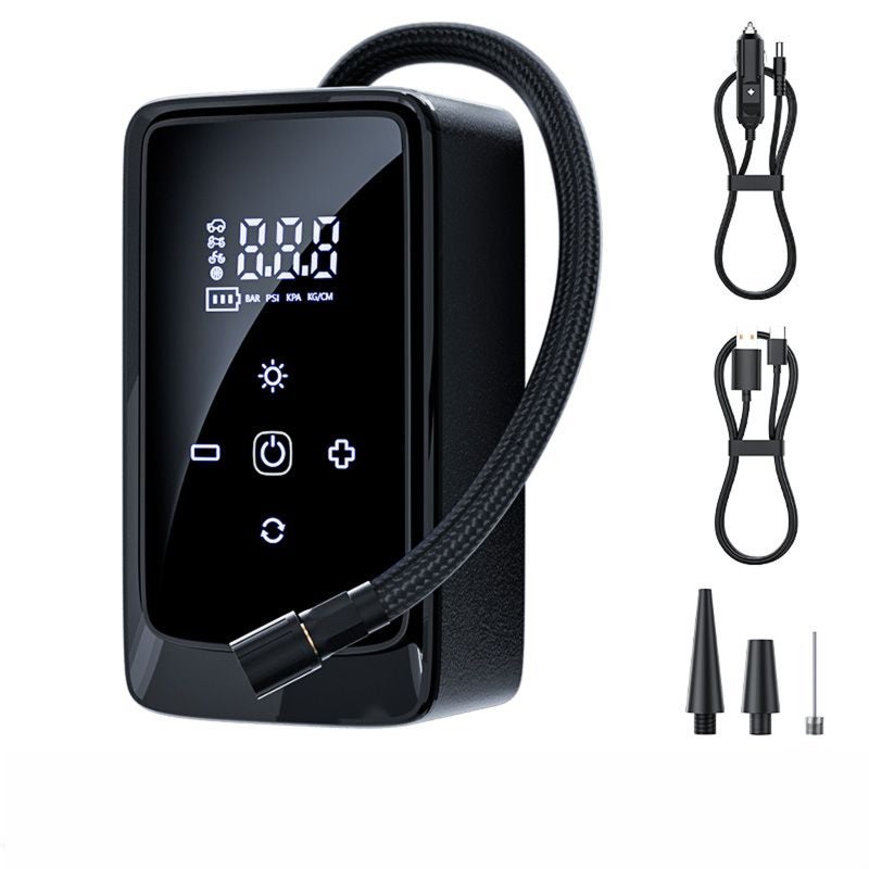 Cordless Car Air Pump: 14.5*8*5.5cm Black, 140 PSI Rapid Inflation, Smart Pressure Mode - 3900mAh Extended Battery Life, Portable Air Compressor for Cars, Bikes, Motorcycles, Camping, Off-road Adventu - Image 2