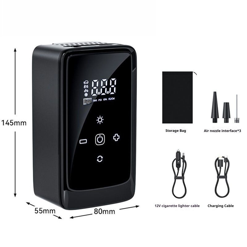 Cordless Car Air Pump: 14.5*8*5.5cm Black, 140 PSI Rapid Inflation, Smart Pressure Mode - 3900mAh Extended Battery Life, Portable Air Compressor for Cars, Bikes, Motorcycles, Camping, Off-road Adventu - Image 4