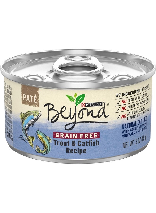 Beyond Purina Beyond Grain Free Wet Cat Food Trout and Catfish Recipe Pate Cat Food - (Pack of 12) 3 oz. Cans - Image 1