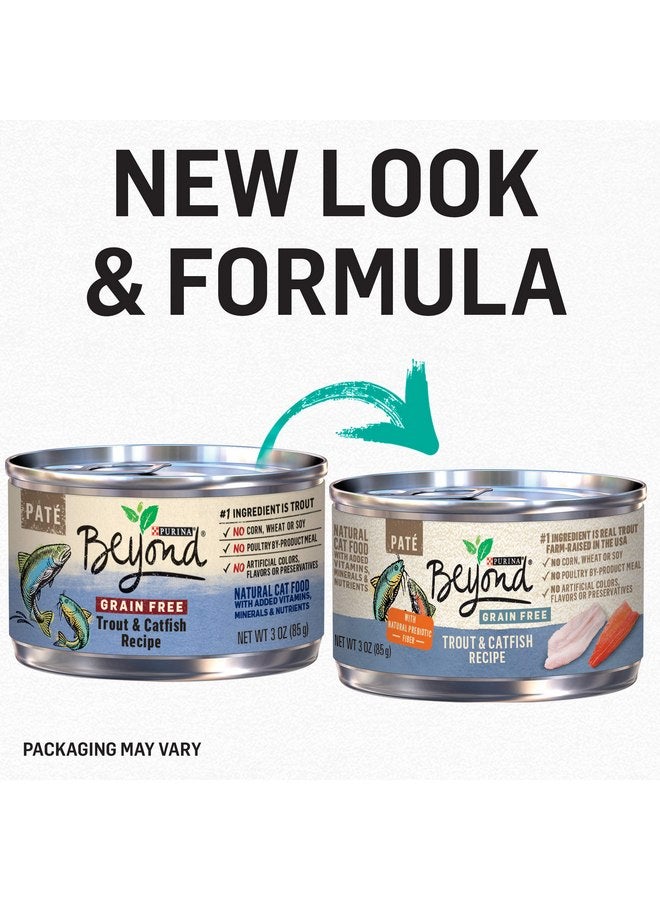 Beyond Purina Beyond Grain Free Wet Cat Food Trout and Catfish Recipe Pate Cat Food - (Pack of 12) 3 oz. Cans - Image 2