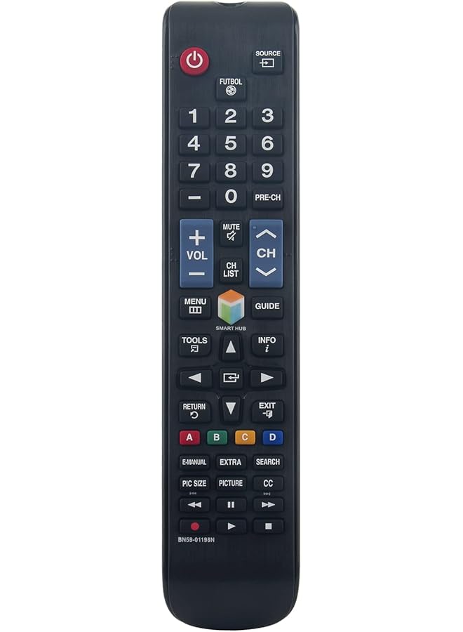 The Bros BN59-01198N Replaced Remote Control Fit for Samsung TV UE32J5550SU UN40JU6500 UE32J6270SU UN50JU6500KXZL UN55J6300AKXZL UN55JS7200FXZP UA40JU6400S UA43J5500AK UA48J5520AK UN55JU6700 - Image 1