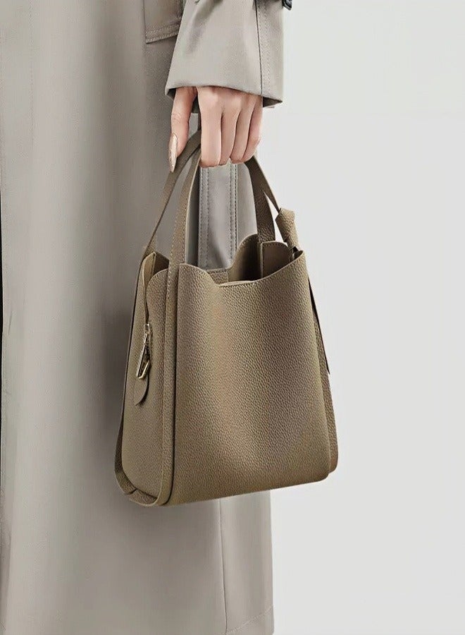Women's Shoulder Tote Bag Leather Handbag Large Capacity Handbag For Women Fashionable Travel Handbag  - Image 4