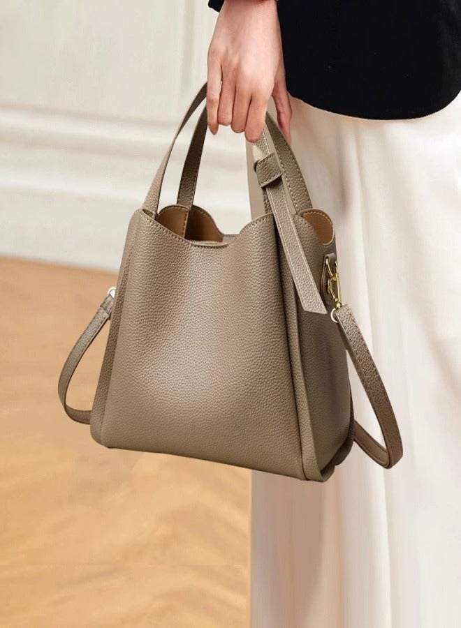Women's Shoulder Tote Bag Leather Handbag Large Capacity Handbag For Women Fashionable Travel Handbag  - Image 3