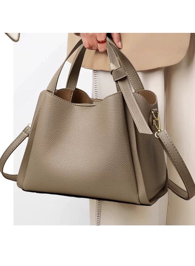 Women's Shoulder Tote Bag Leather Handbag Large Capacity Handbag For Women Fashionable Travel Handbag  - Image 1