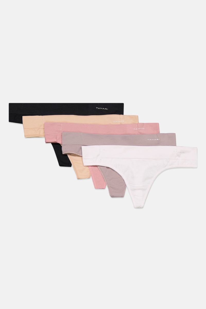 Tahari Women 5 Piece Textured Panty, Black  - Image 1