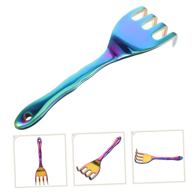 Metal Garden Hand Rake for Soil Loosening Leaf Raking Portable Gardening Tool - Image 5