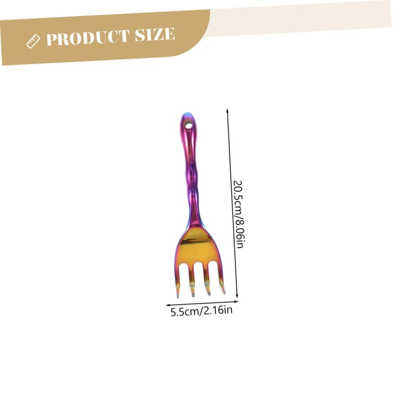 Metal Garden Hand Rake for Soil Loosening Leaf Raking Portable Gardening Tool - Image 3