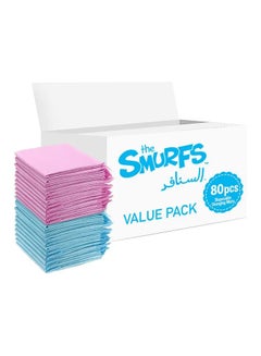THE SMURFS Disposable Changing Mats, 80 Counts, Soft Waterproof Mat