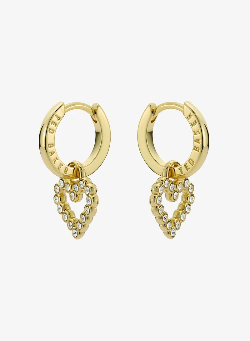 Ted Baker Crystal Halo Heart Huggie Earrings