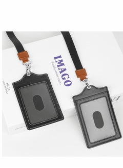 Badge Holder, 2 Pack Lanyards for Id Badges Reel Grade Leather ID Card Holder - pzsku/ZE73FCEF44E61E8A21BCFZ/45/_/1673337890/2b6da95b-bbe7-42c6-be33-7c0cf964517e