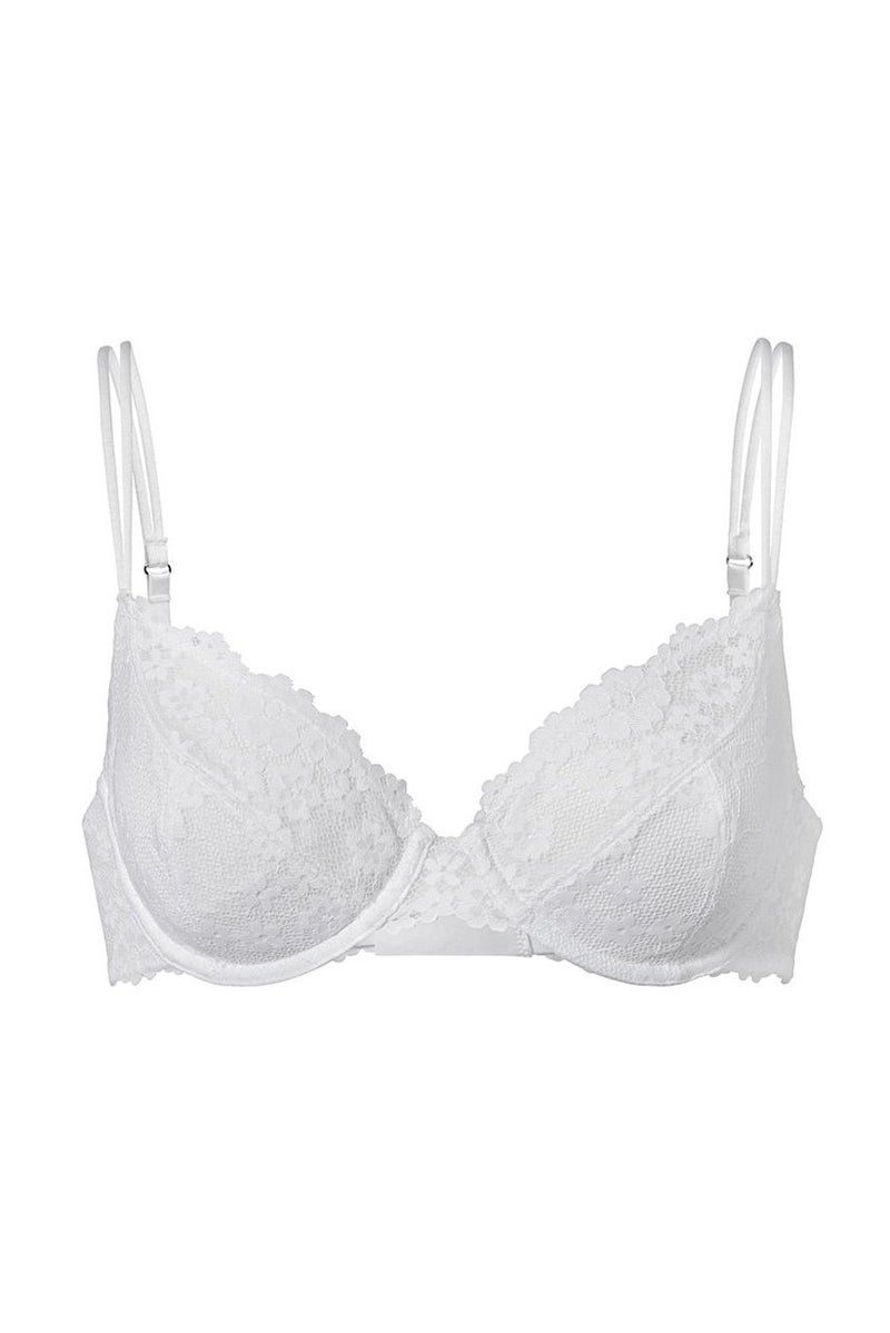 Tchibo Women Non Padded Underwired Lace Bra, White - Image 3