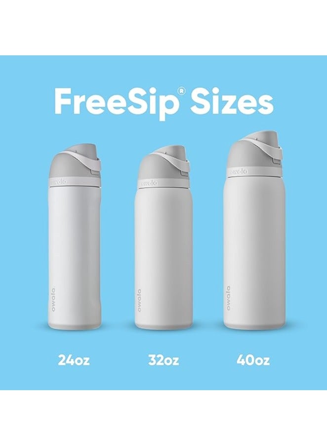 Owala Orginal-Owala 24oz BPA Free Insulated Stainless Steel Water Bottle with Free Sip Straw for Sports and Travel, Shy Marshmallow  - Image 2