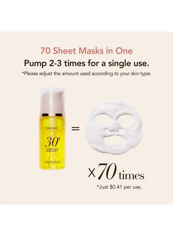 MENOKIN 30 Seconds Quick Bubble Mask(Bright) Glutathione & Vitamin Korean Facial Maskradianceboosting Easyto Useglass Skin3.21 Fl.Oz - Image 5