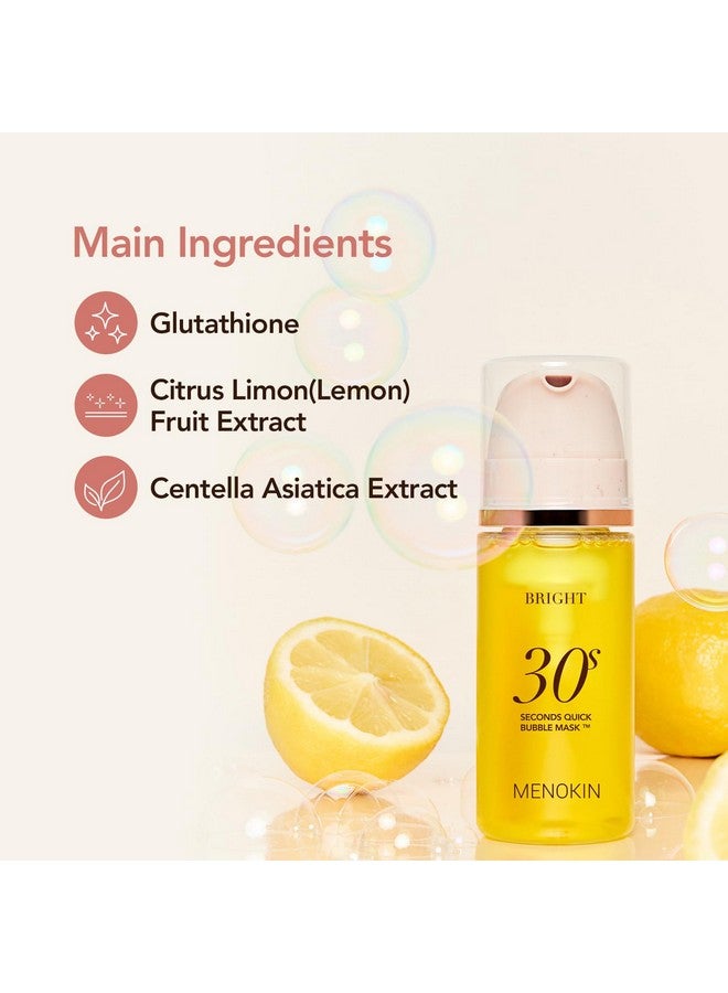 MENOKIN 30 Seconds Quick Bubble Mask(Bright) Glutathione & Vitamin Korean Facial Maskradianceboosting Easyto Useglass Skin3.21 Fl.Oz - Image 4