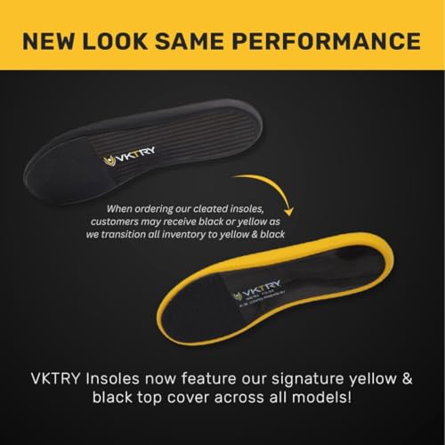 VKTRY Gold for Cleated Shoes - Carbon Fiber Performance Insoles Customized Athletic Inserts for Football, Baseball, Soccer, Golf, Lax & More | Run Fast, Jump High, US M10-10.5, W12-12.5, <120lb - Image 5