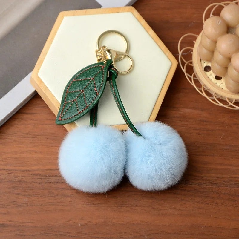 Y&D Plush Fruit Cherry Keychain – Stuffed Animal Toy, Soft & Cuddly, Lovely Fashion Accessory, Generous Warm Gift for Kids and Teens - Image 3