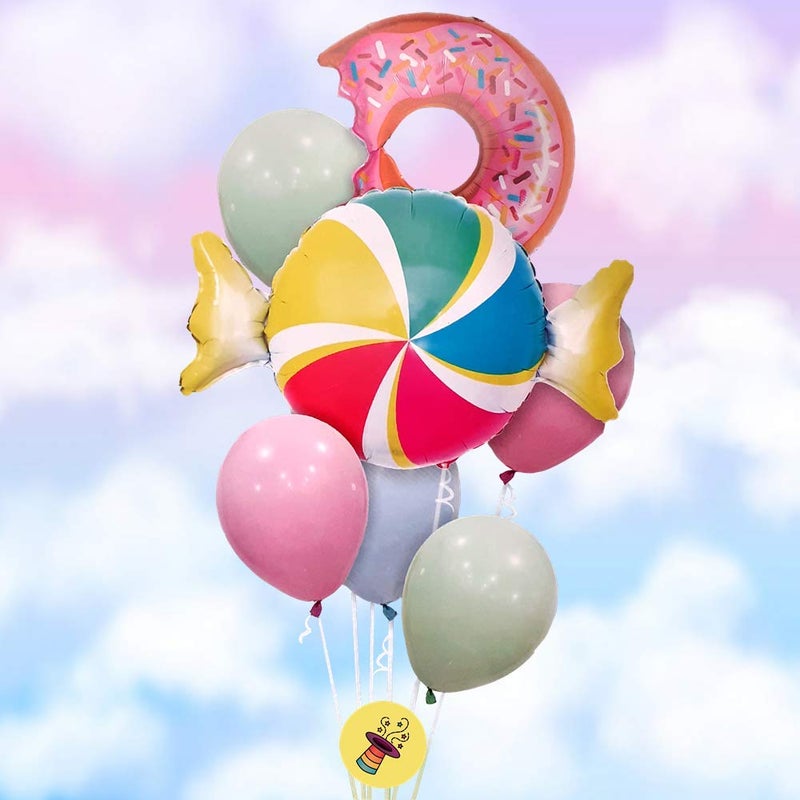 Atpata Funky Candy Doughnut Foil Balloons Perfect for Any Chocolate or Sweet Themed or Candy Themed Party Celebration - Image 5
