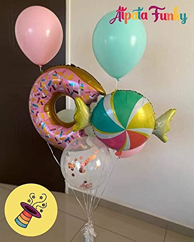 Atpata Funky Candy Doughnut Foil Balloons Perfect for Any Chocolate or Sweet Themed or Candy Themed Party Celebration - Image 2
