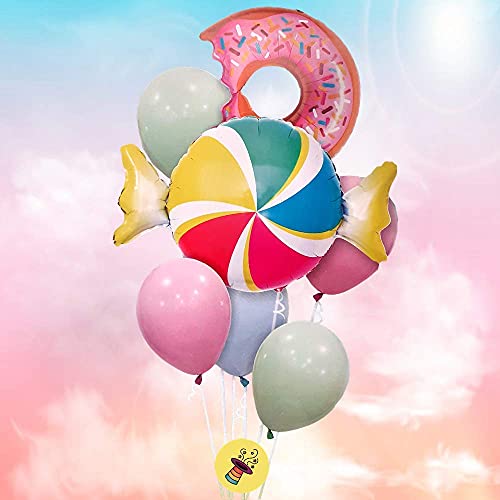 Atpata Funky Candy Doughnut Foil Balloons Perfect for Any Chocolate or Sweet Themed or Candy Themed Party Celebration - Image 3