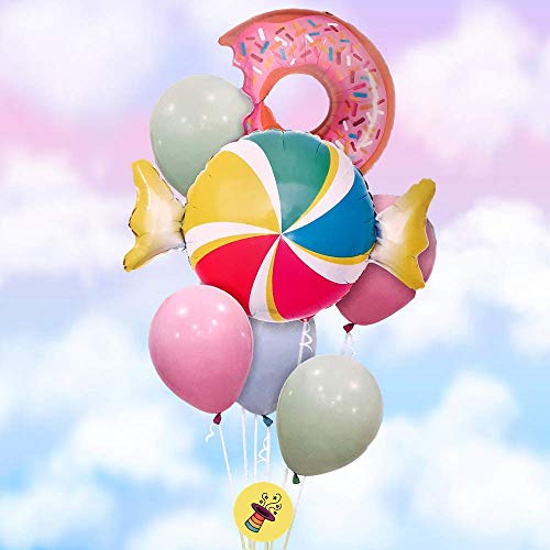 Atpata Funky Candy Doughnut Foil Balloons Perfect for Any Chocolate or Sweet Themed or Candy Themed Party Celebration - Image 1
