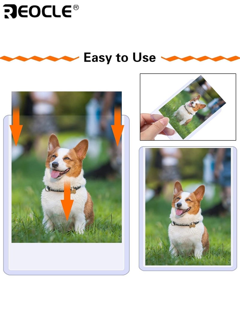 REOCLE 30PCS Card Sleeves  Plastic Protective Card Holders for Baseball Cards Sports Cards Trading Cards Game Card Collection Storage for Collectors Players Enthusiasts（3x4 Inch） - Image 4