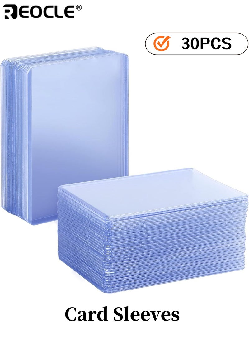 REOCLE 30PCS Card Sleeves  Plastic Protective Card Holders for Baseball Cards Sports Cards Trading Cards Game Card Collection Storage for Collectors Players Enthusiasts（3x4 Inch） - Image 1