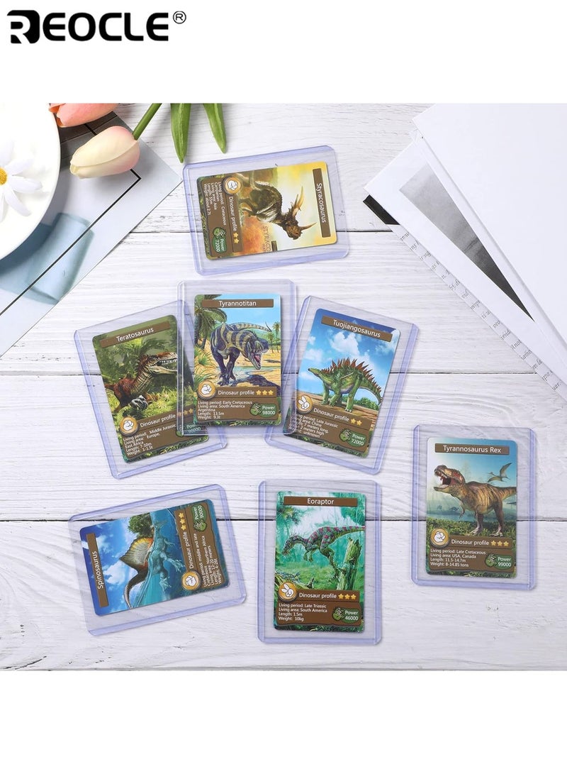 REOCLE 30PCS Card Sleeves  Plastic Protective Card Holders for Baseball Cards Sports Cards Trading Cards Game Card Collection Storage for Collectors Players Enthusiasts（3x4 Inch） - Image 2