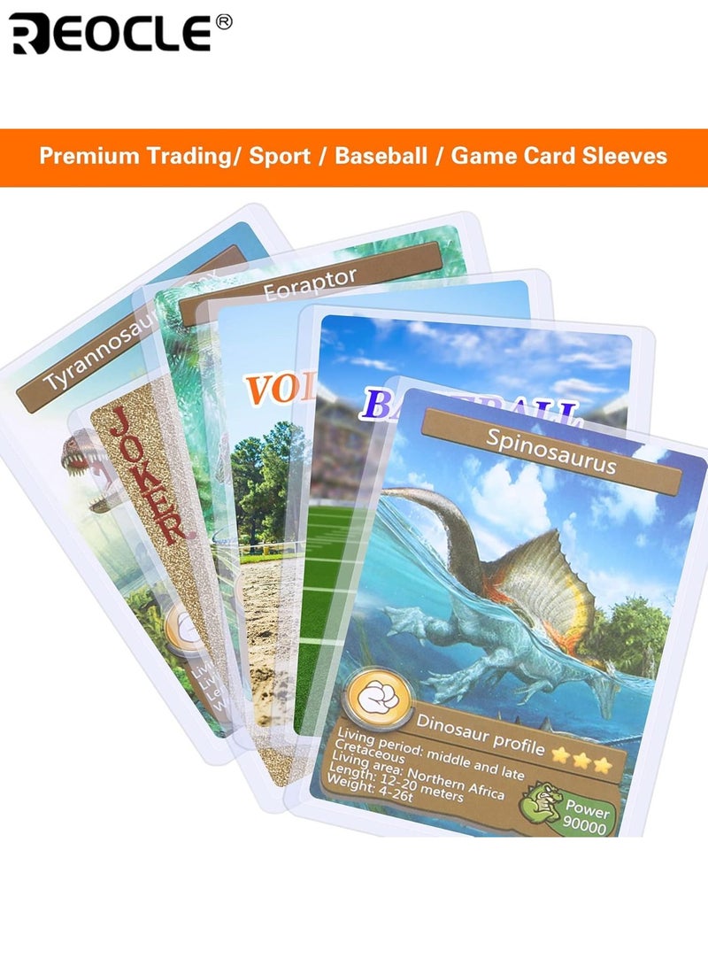 REOCLE 30PCS Card Sleeves  Plastic Protective Card Holders for Baseball Cards Sports Cards Trading Cards Game Card Collection Storage for Collectors Players Enthusiasts（3x4 Inch） - Image 5