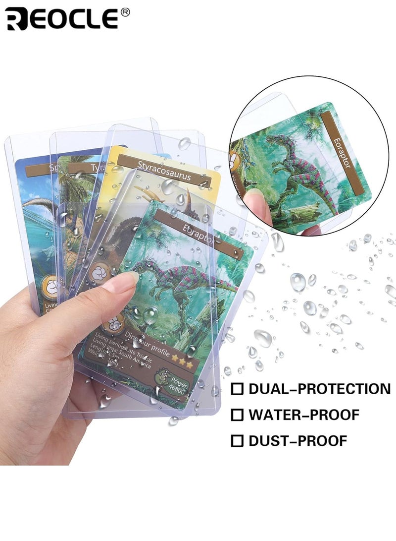 REOCLE 30PCS Card Sleeves  Plastic Protective Card Holders for Baseball Cards Sports Cards Trading Cards Game Card Collection Storage for Collectors Players Enthusiasts（3x4 Inch） - Image 3